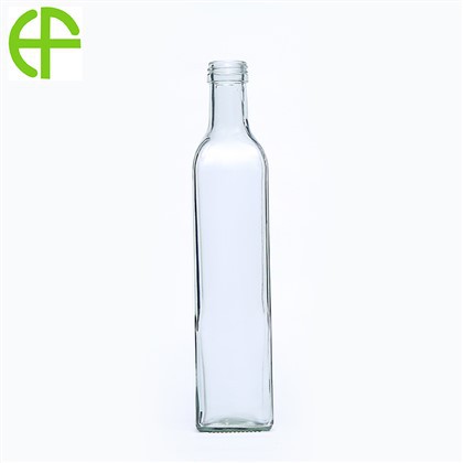 500ml Dawb Square Olive Roj iav Lub raj mis